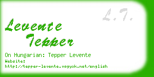 levente tepper business card
